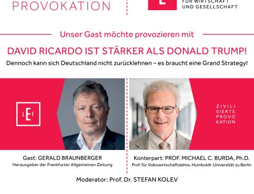 Zivilisierte Provokation: „David Riccardo ist stärker als Donald Trump”