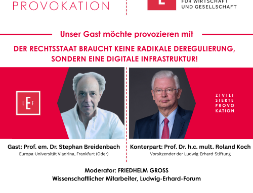 Zivilisierte Provokation: „Der Rechtsstaat braucht keine radikale Deregulierung, sondern eine digitale Infrastruktur!”