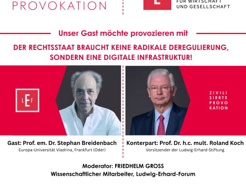 Zivilisierte Provokation: „Der Rechtsstaat braucht keine radikale Deregulierung, sondern eine digitale Infrastruktur!”